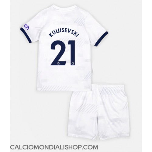 Maglie da calcio Tottenham Hotspur Dejan Kulusevski #21 Prima Maglia Bambino 2023-24 Manica Corta (+ Pantaloni corti)